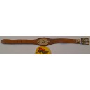 Braccialetto con placchetta incisa  in simil cuoio  ( usato )