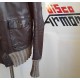 DELAN   Giubbotto in pelle   uomo   -   tg 54   - Usato  (Marrone scuro)