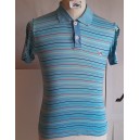POLO ROLLYGO  T-shirt  uomo   usata    Colore AZZURRA  RIGHE  taglia da ragazzo