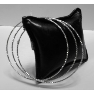 BRACCIALE  rigido tipo schiava, intrecciato, diamantato