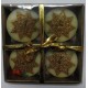 Set 4 candele tonde con stellina glitterata  ( promozionale  Casa facile)